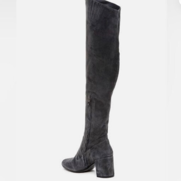 Vince, Blythe grey, Italian suede leather, Knee high Boots size Euro 38 (fit 7-8 - Picture 2 of 10